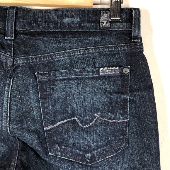7 for all Mankind bootcut distressed jeans size 28 - Picture 6 of 13